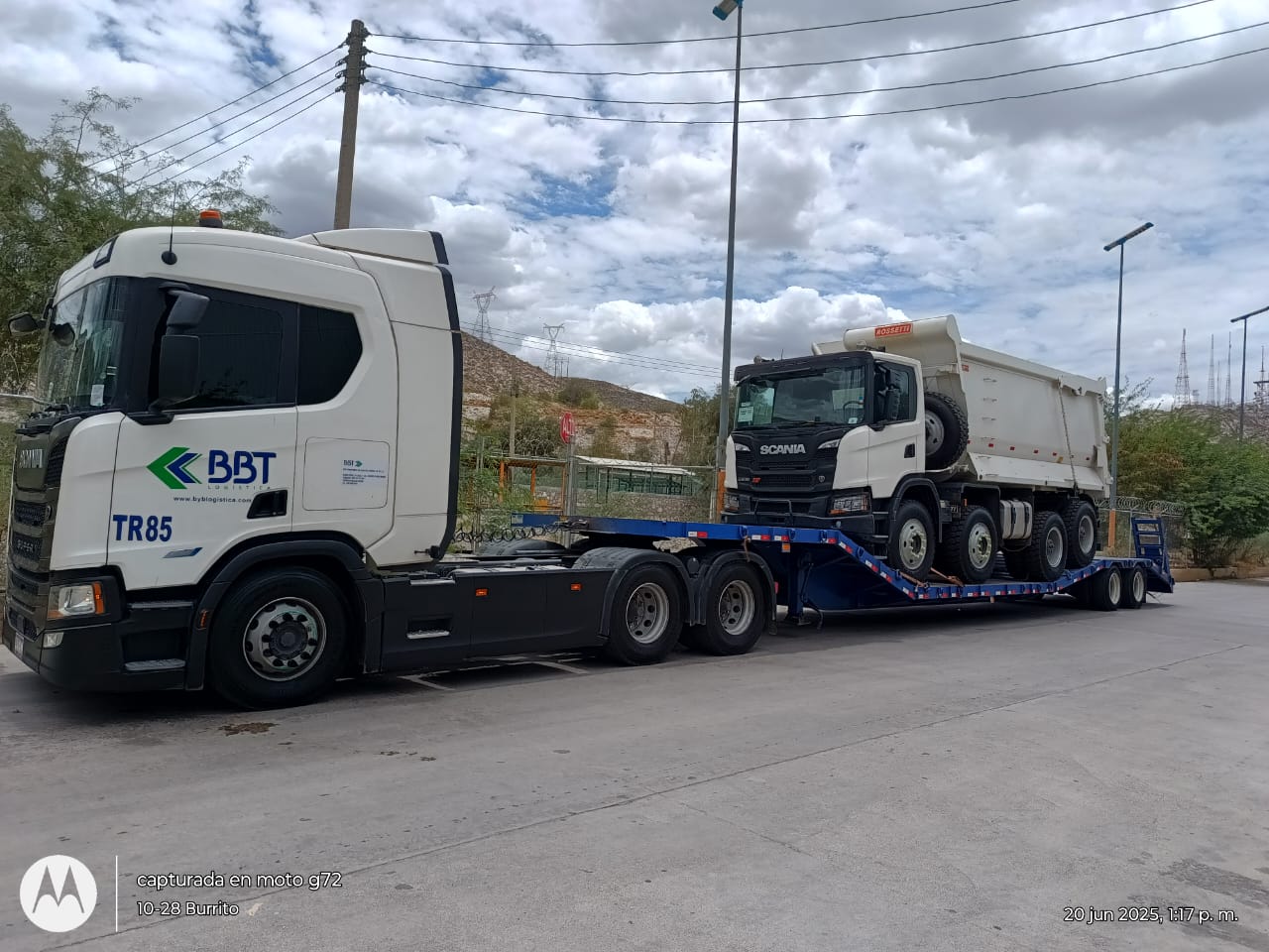 Transporte en Lowboy